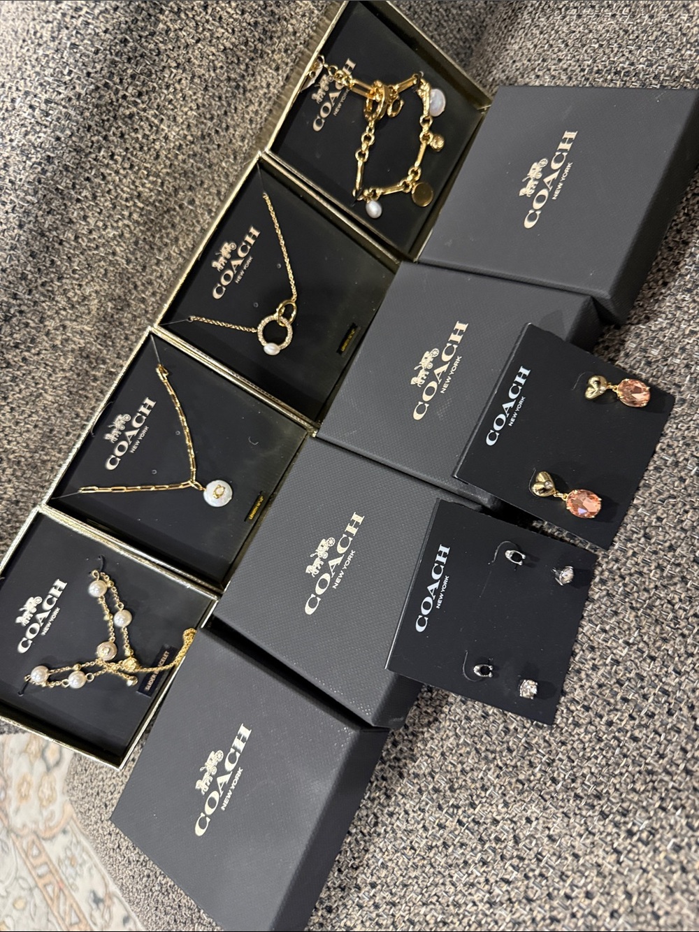 💥Coach  $128your choice  new in box necklaces earring, bracelets